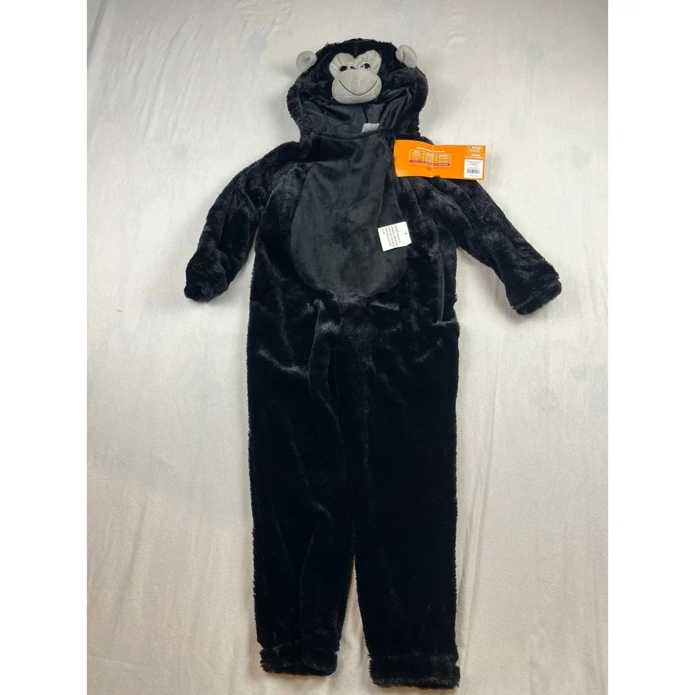 Hyde & EEK! Boutique Toddler Monkey Costume Plush Faux Fur Black Size 4-5T NEW